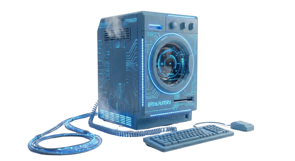 Modern digital laundry room scheduling on a tablet